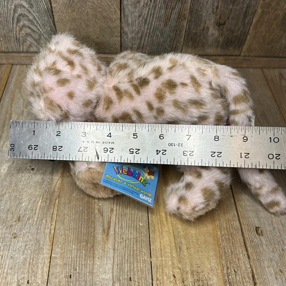 Ganz Webkinz Strawberry Cloud Leopard HM466 Pink Spotted Plush Sealed Code Tag